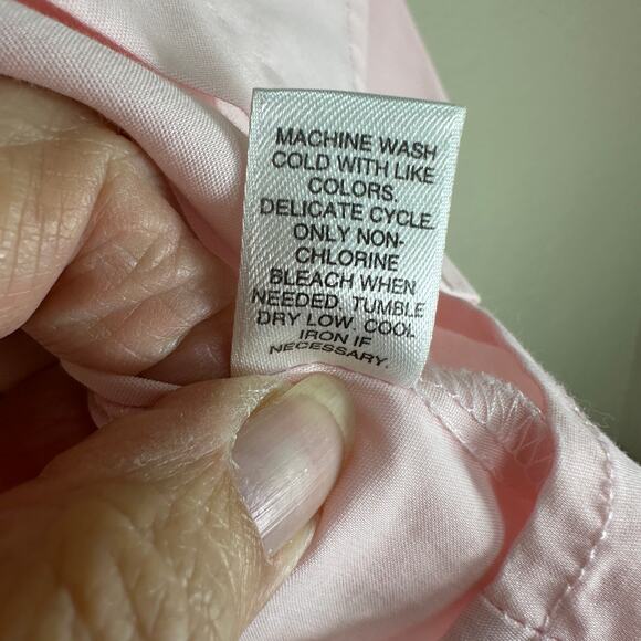 Cato Light Pink Button Front Blouse Size L Stitch Detail 3/4 SleeveCan - Picture 3 of 8